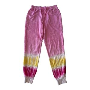 Anthropology NWOT Jane and Delancey Womens Tie Dye Jogger Sweatpants Small Pink